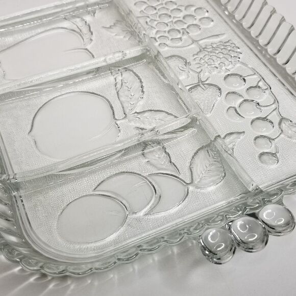 INDIANA Glass Crystal Collection 5 Part Relish Serving Tray - Picture 4 of 8